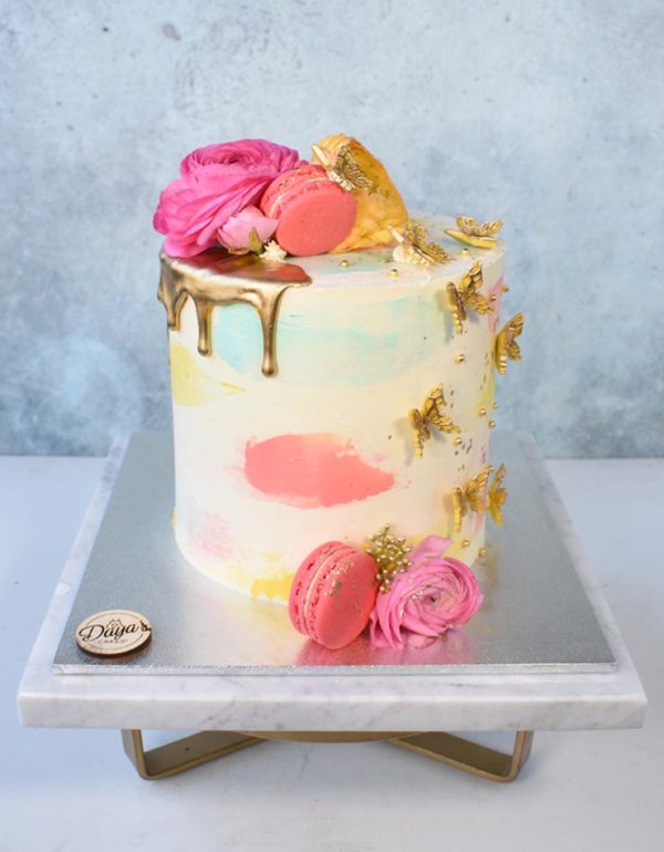 Torta Decorada con Mariposas | Daya's Cakes